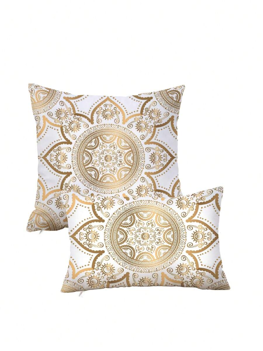 Áo Gối Chần Gòn Họa Tiết Hoa Sọc Mỏng Màu Vàng In Hình - Nhiều màu - Xem 1