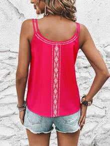 SHEIN LUNE 印花背心上衣 - 玫紅色 - 查看 2