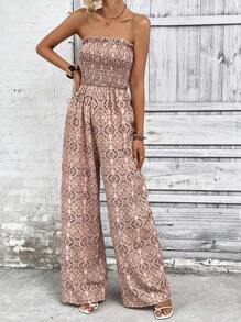 SHEIN VCAY Mono tubo con estampado ribete fruncido - Multicolor - Ver 3