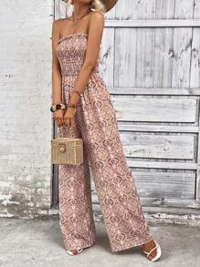 SHEIN VCAY Mono tubo con estampado ribete fruncido - Multicolor - Ver 4