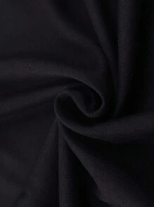 Camiseta gráfica con calavera y eslogan para hombres, para Halloween - Negro - Ver 4