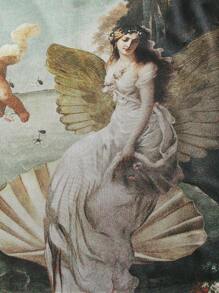 SHEIN EZwear Đầm Plus Size Xù nhỏ Con số Thực vật Giải trí - Nhiều màu - Xem 3