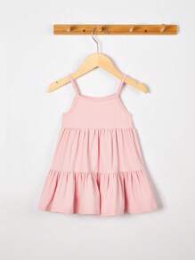 Cozy Pixies Baby Mädchen 2 teiliges Cami Kleid mit Rüschensaum