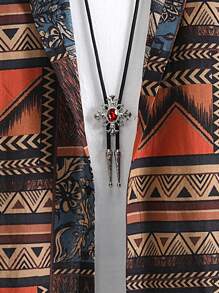 Manfinity Homme 男士幾何印花襯衫不帶T恤 - 彩色 - 查看 4