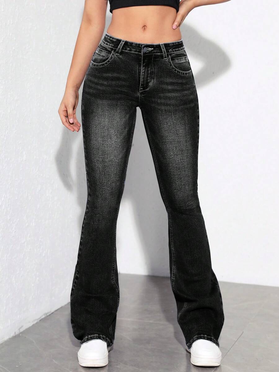 Jeanoix Women Jeans  Thickened Denim - Black - View 1