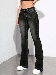 Jeanoix Women Jeans  Thickened Denim - Black - View 4