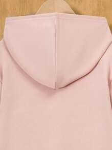 SHEIN Tween Girl Plant Print Drop Shoulder Sweatshirt - Multicolor - View 7