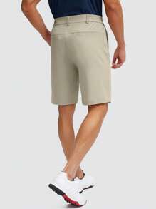 G Gradual 男士素色斜口袋百慕大短褲 - 卡其色 - 查看 2