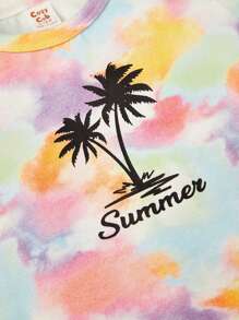 Cozy Pixies Atasan Bayi Perempuan Huruf Tie Dye - MultiWarna - View 5