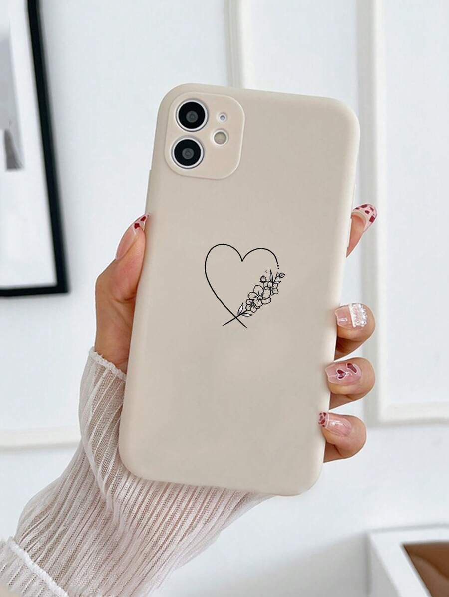 Telefoonhoesje met hartpatroon - Veel kleurig - Bekijken 1