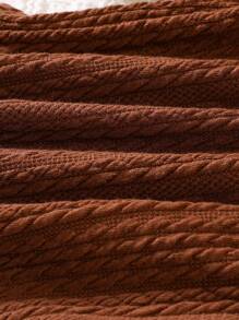 嬰兒男童3件套純色紋理高領長袖連體褲