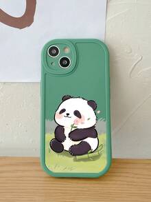 卡通熊貓圖案手機殼 - 彩色 - 查看 2