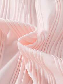 女大童素色貼花細節洋裝 - 粉色 - 查看 4