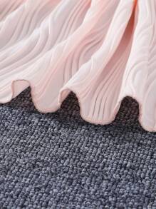 女大童素色貼花細節洋裝 - 粉色 - 查看 6