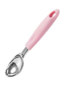 SHEIN Basic living 1 pieza Cuchara multifuncional con cómodo asa para de galleta , helado bola , melón bola - Rosa - Ver 2