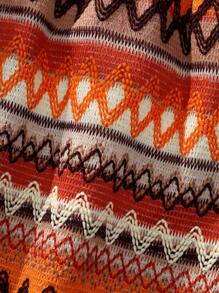 SHEIN Tween Girl Geo Print Fringe Hem Halter Neck Dress - Multicolor - View 5