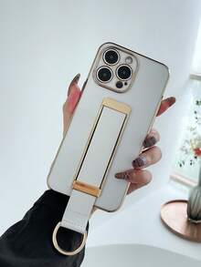 電鍍手機殼帶手繩 - 白色 - 查看 2