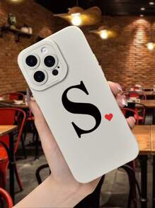 Heart & Letter Graphic Phone Case - Multicolor - View 2