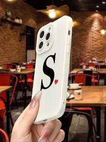 Heart & Letter Graphic Phone Case - Multicolor - View 3