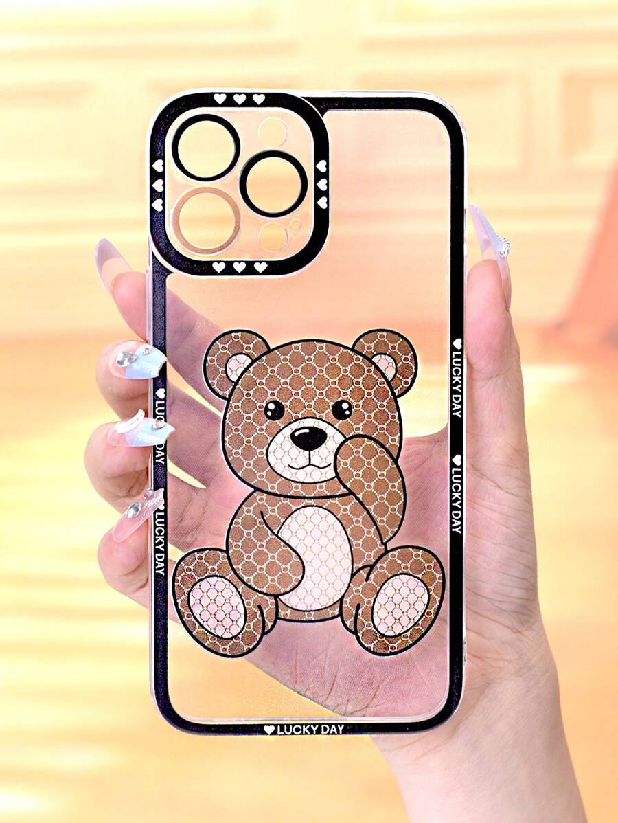 Bear Pattern Phone Case - Multicolor - View 1