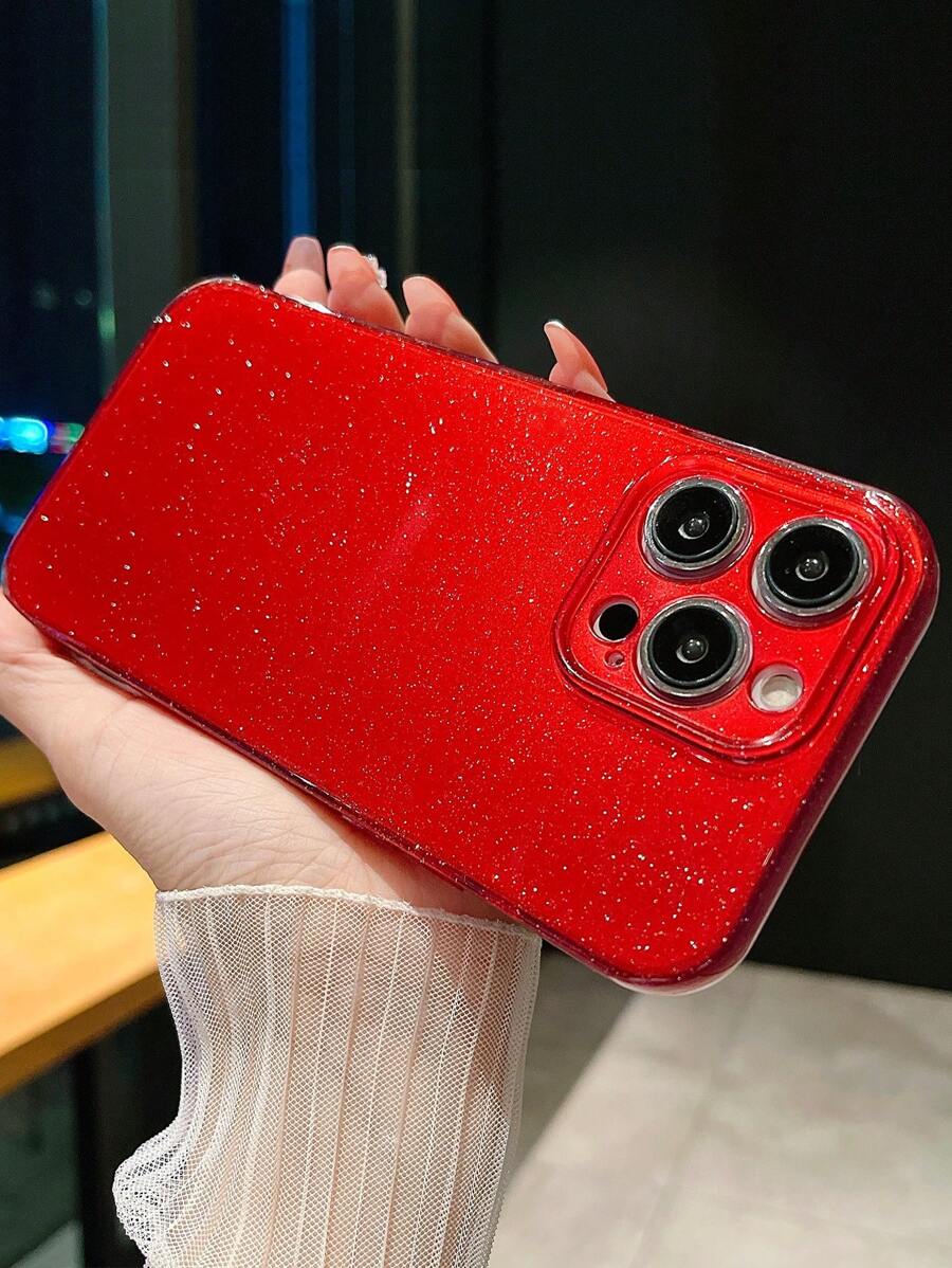 Ice Crystal Jelly Basic Phone Case - Red - View 1