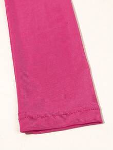 Bộ đồ bó tay dài hở lưng phối lưới tương phản táo bạo dành cho nữ - Màu Hồng Tươi - Xem 5