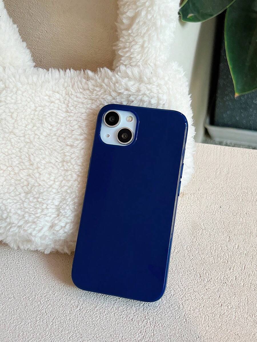 Navy Blue Minimalist Solid Color Soft Phone Case, Compatible With IPhone 17 Pro Max, 13, 15, 16 Pro Max, 14, 16 Plus