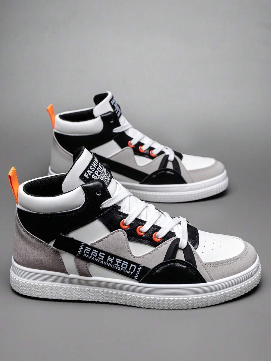 男士黑白水鞋、带橡胶侧带的徒步鞋、拼色跑鞋、滑板鞋男士街头服饰