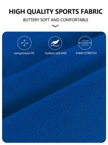 Yoga Futuristic Quần Shorts Thể thao Nữ Sọc - Màu xanh lam - Xem 7