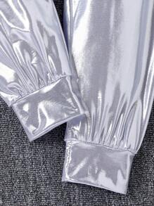 Cô gái Tween Hem cao thấp Áo thun & Cami ngọn & Quần nỉ - Nhiều màu - Xem 3