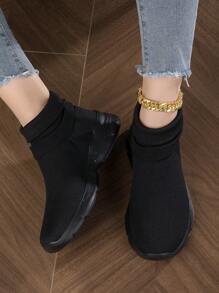 Tênis/atletismo/caminhada femininos de cores sólidas confortáveis, leves e respiráveis para moda casual, adequado para primavera, verão, outono e inverno.