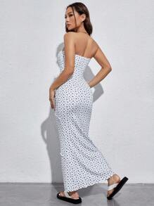 SHEIN EZwear 碎花抹胸洋裝 - 彩色 - 查看 2