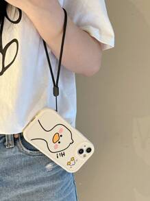 Duck Print Matte Phone Case With Lanyard, Compatible With IPhone & Galaxy Cases, Phone Covers - Multicolor - View 1