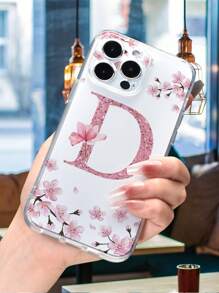 情人节花朵与字母图案手机壳 兼容 iPhone15/15Plus/15Pro/15Promax - 彩色 - 查看 2