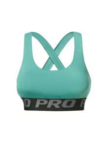 SHEIN Sports 3Pcs Letter Tape Sports Set Workout Clothes - Multicolor - View 6