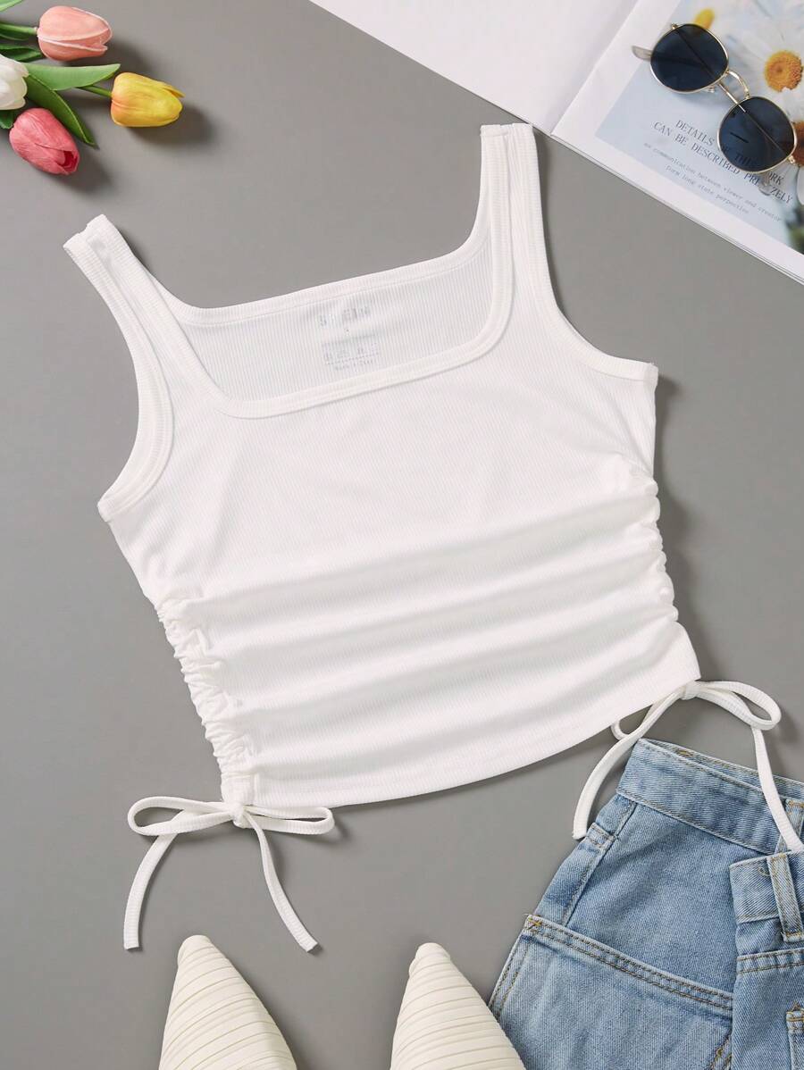 INAWLY Áo khoác và áo lót dành cho xe tăng nữ Xù Dây kéo màu trơn Giải trí - trắng - Xem 1