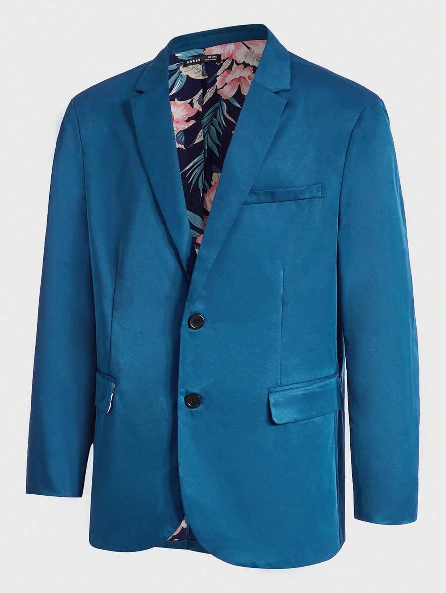 GENTILAND Áo cộc tay Nam Nút màu trơn Giải trí - Màu xanh lam - Xem 1