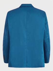 GENTILAND Áo cộc tay Nam Nút màu trơn Giải trí - Màu xanh lam - Xem 2