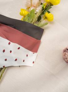 3pack Strawberry Print No Show Thong - Multicolor - View 6