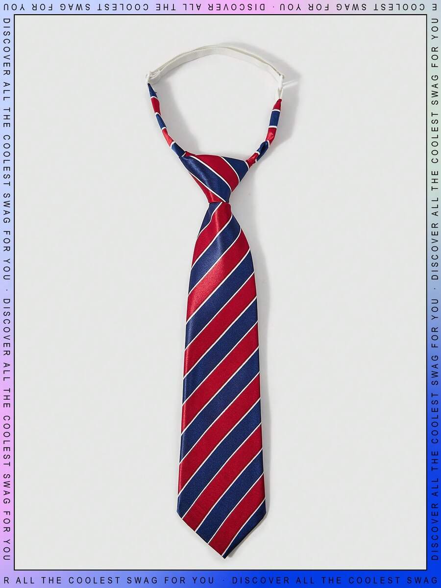 1入組兒童條紋滌綸系帶適用於開學季 - 彩色 - 查看 1