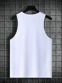 Manfinity LEGND Men Skull Print Tank Top - White - View 2