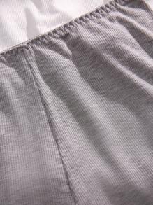 3pcs Solid Lettuce Trim Antiexposure Shorts - Multicolor - View 5