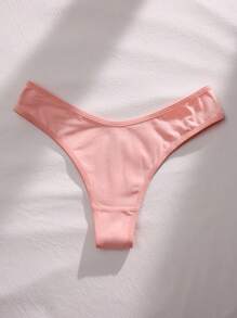 Women's Multicolor Casual Colorblock Thong Briefs With Slight Stretch Fabric - Multicolor - View 4