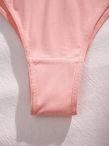 Women's Multicolor Casual Colorblock Thong Briefs With Slight Stretch Fabric - Multicolor - View 5