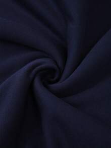 Nam Đồ họa Chữ cái Thả vai Lót nhiệt Hoodie - Màu xanh hải quân - Xem 5