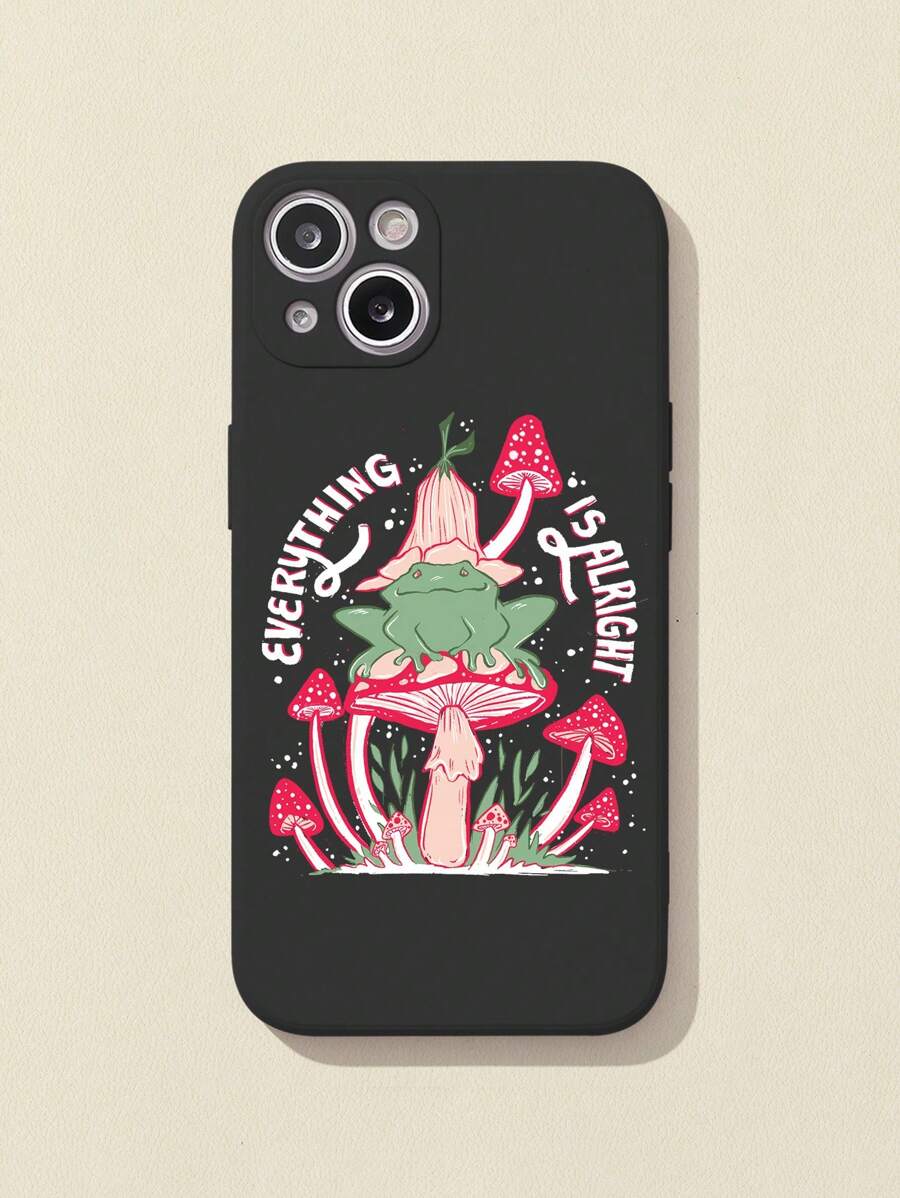 Art Chica Marcum 印有蘑菇圖案的手機殼 - 黑色 - 查看 1