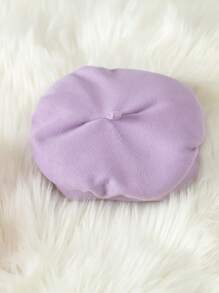 SHEIN 女小童雙排釦花呢外套&帽 - 淡紫色 - 查看 3