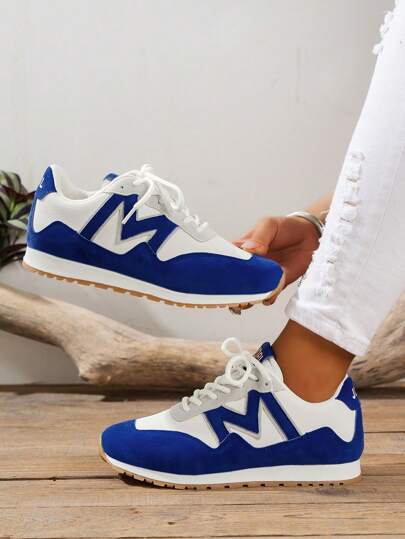 رياضي حذاء رياضي للنساء , لونين رباط امامي حذاء جري