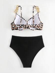 SHEIN Swim Set de 2 biquinis con copas con aros (derechos de autor adquiridos), verano