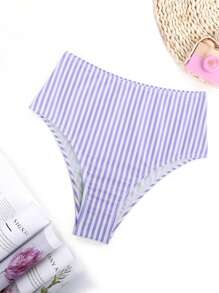 Sọc Eo cao Quần lót Bikini - Màu Lilac Tím - Xem 1